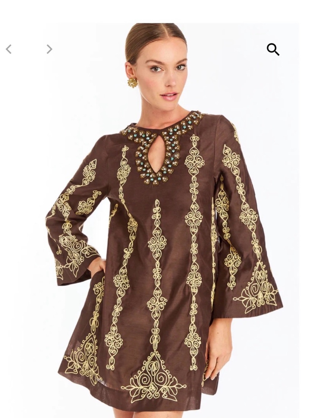 Mestiza New York Lucrezia embroidered and beaded mini dress NWT